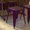 Flash Furniture 4 " Purple Metal Stool with Wood Seat, PK4 ET-BT3503-18-PR-WD-GG - alternate 10
